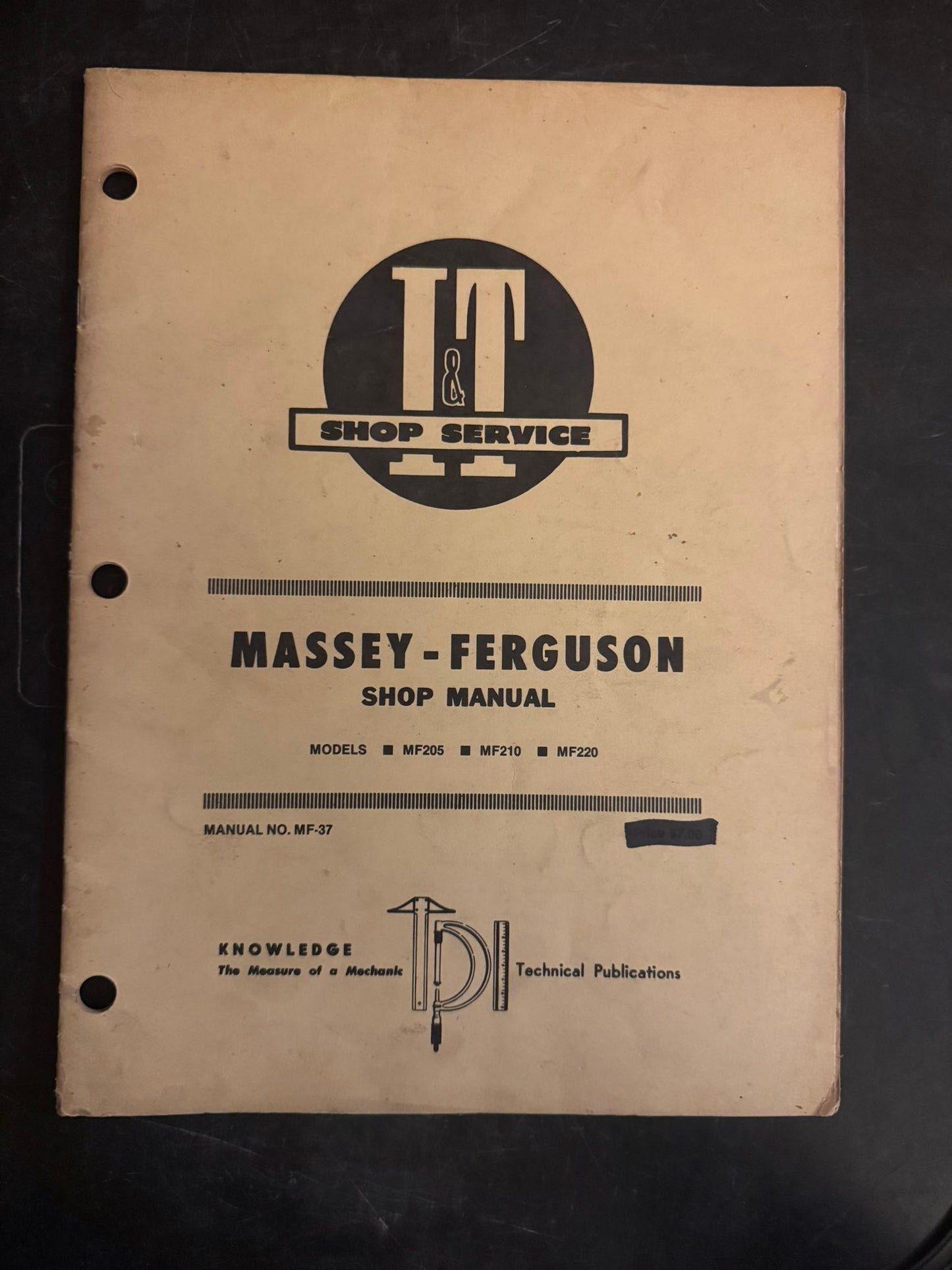I&T _ Massey-Ferguson Models MF205, MF210 & MF220 _ Shop Manual MF-37