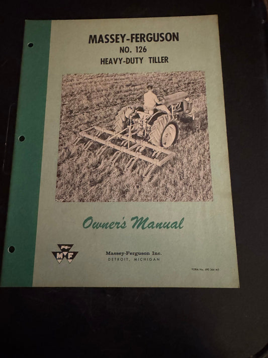 Massey Ferguson _ MF 126 Heavy Duty Tiller _ Owner’s Manual