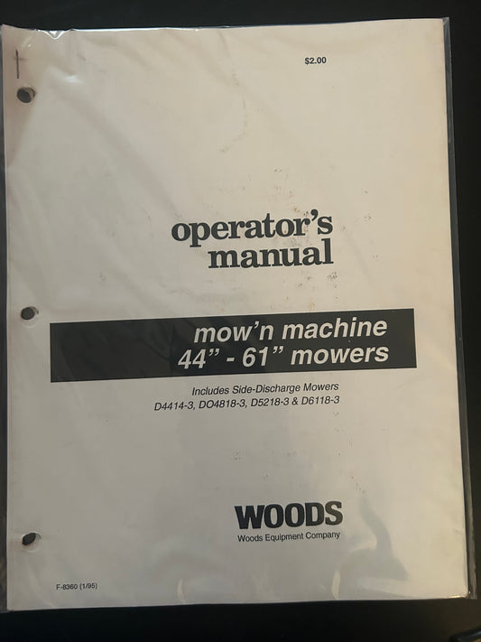 Woods _ mow’n machine 41”-61” mowers _ Operator’s Manual