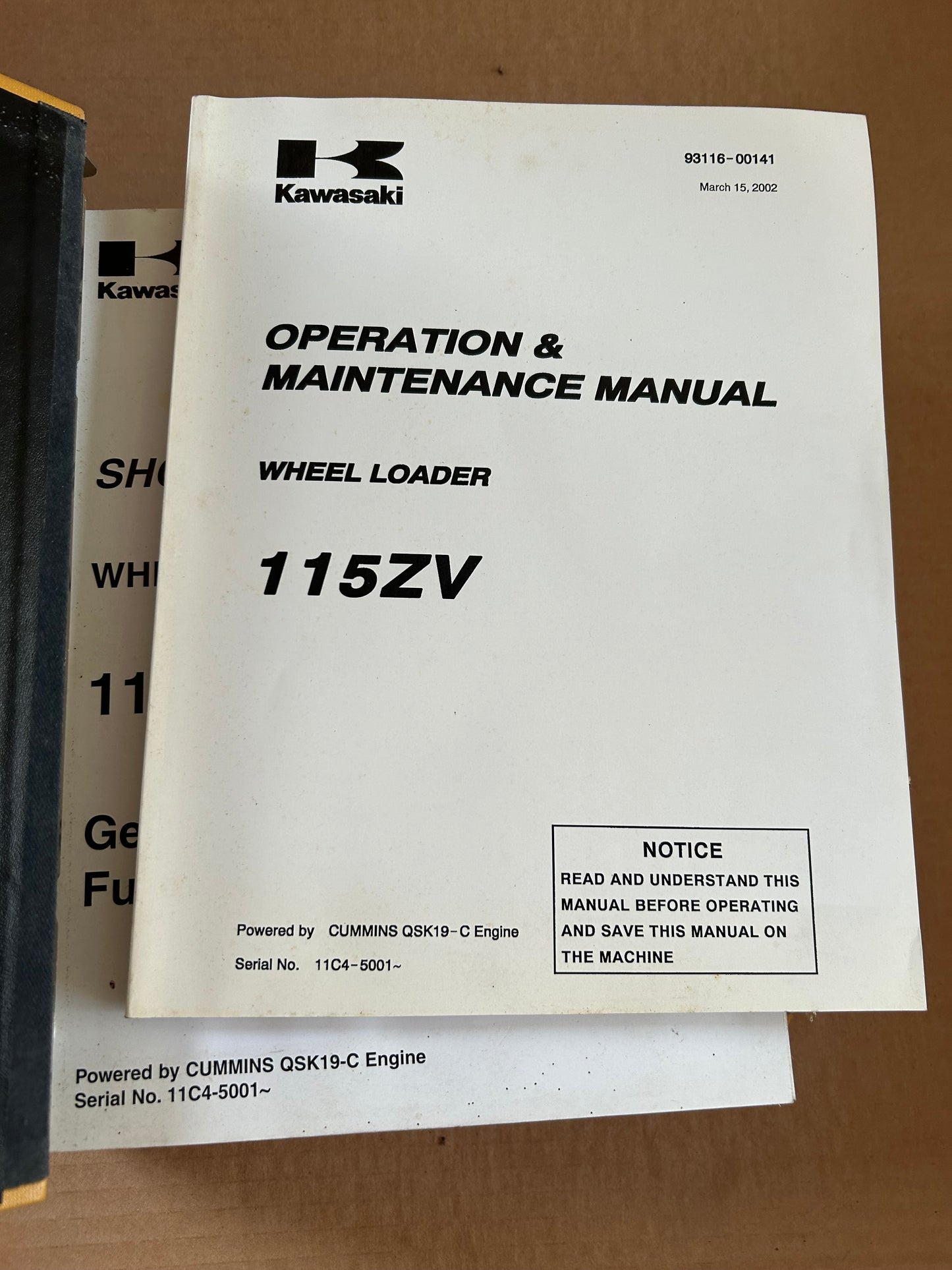 Kawasaki _ 115ZV Wheel Loader _ Binder A