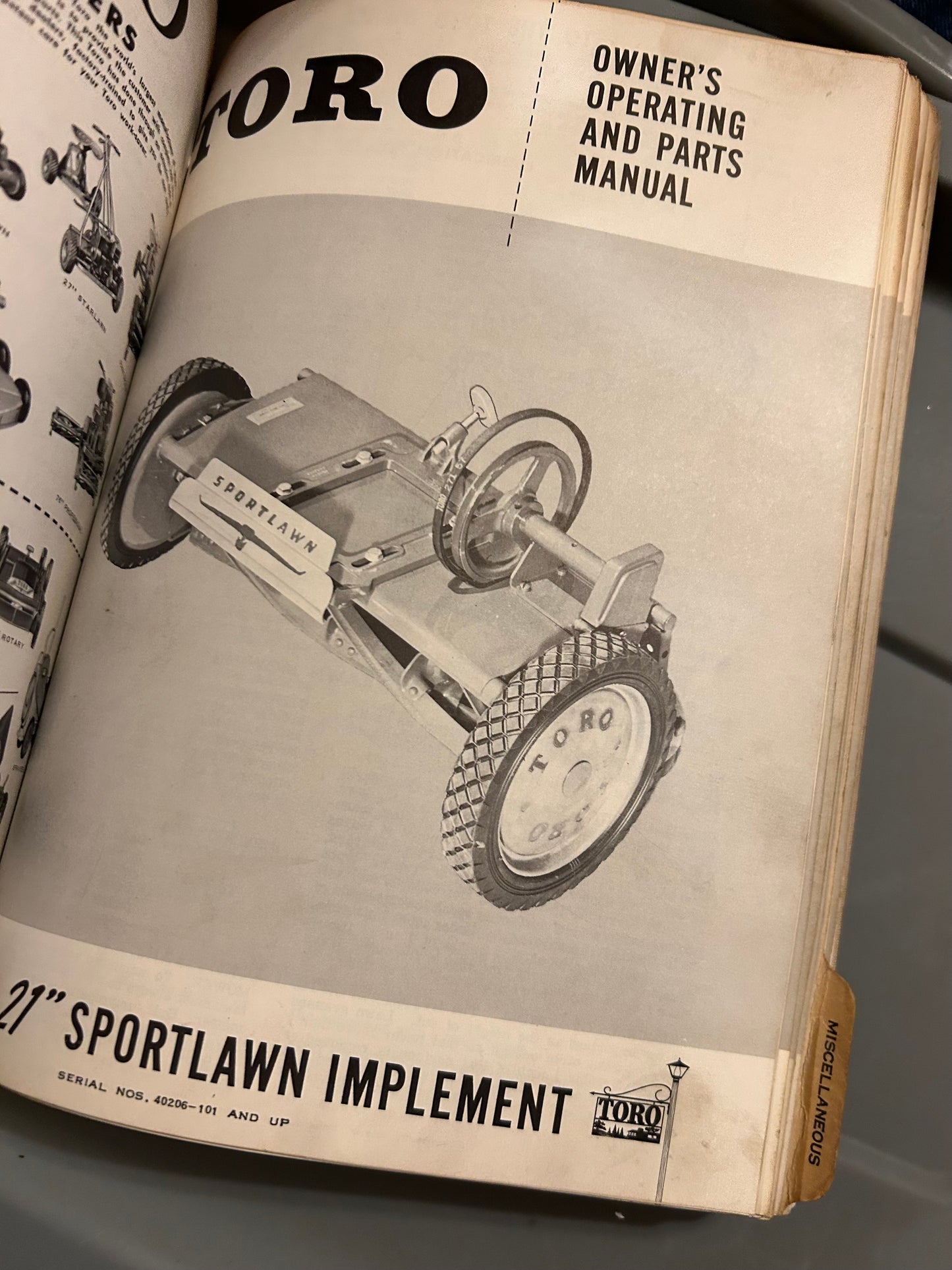 Toro Collection of manuals