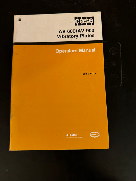 Case _ AV 600 / AV 900 Vibratory Plates _ Operator’s Manual