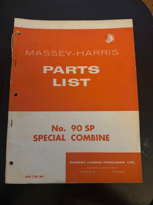 Massey-Harris _ no 90 sp Special Combine _ Parts List 650 709 m6