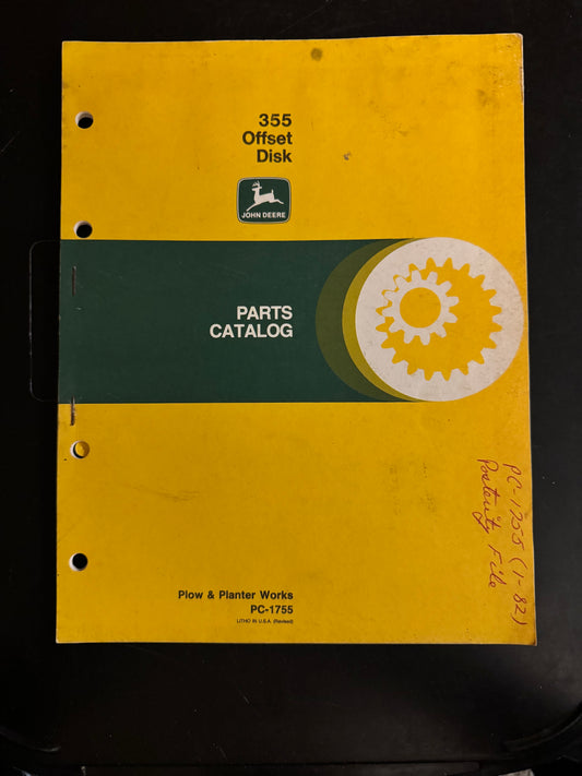 John Deere _ 355 Offset Disk _ Parts Catalog PC-1755