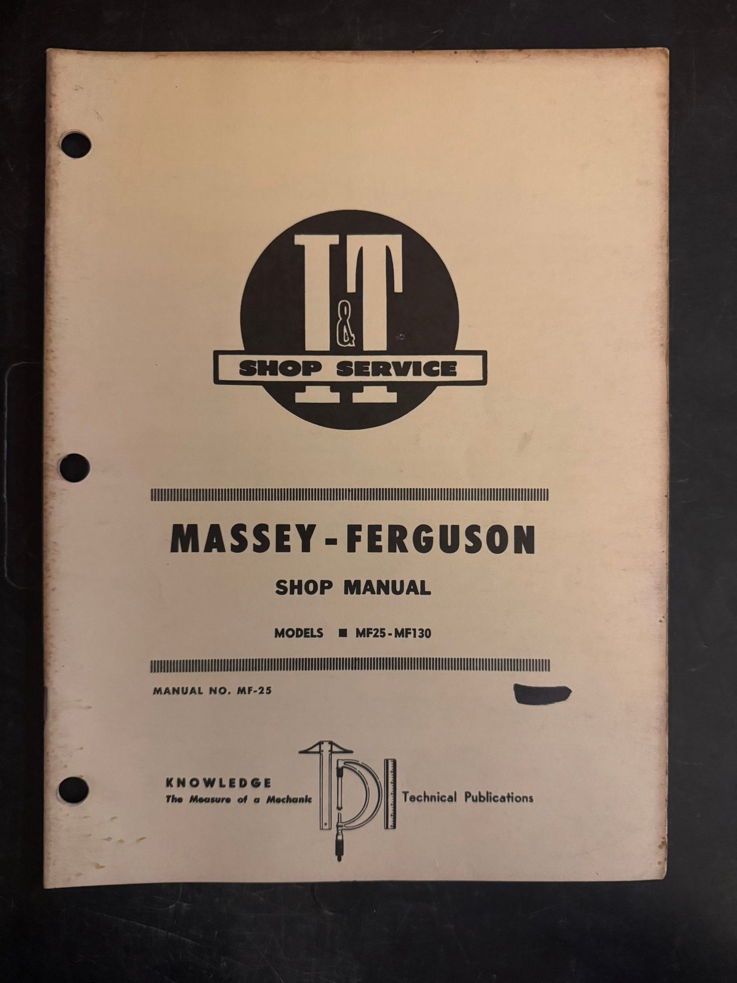 I&T _ Massey-Ferguson Models MF25-MF130 _ Shop Manual MF-25
