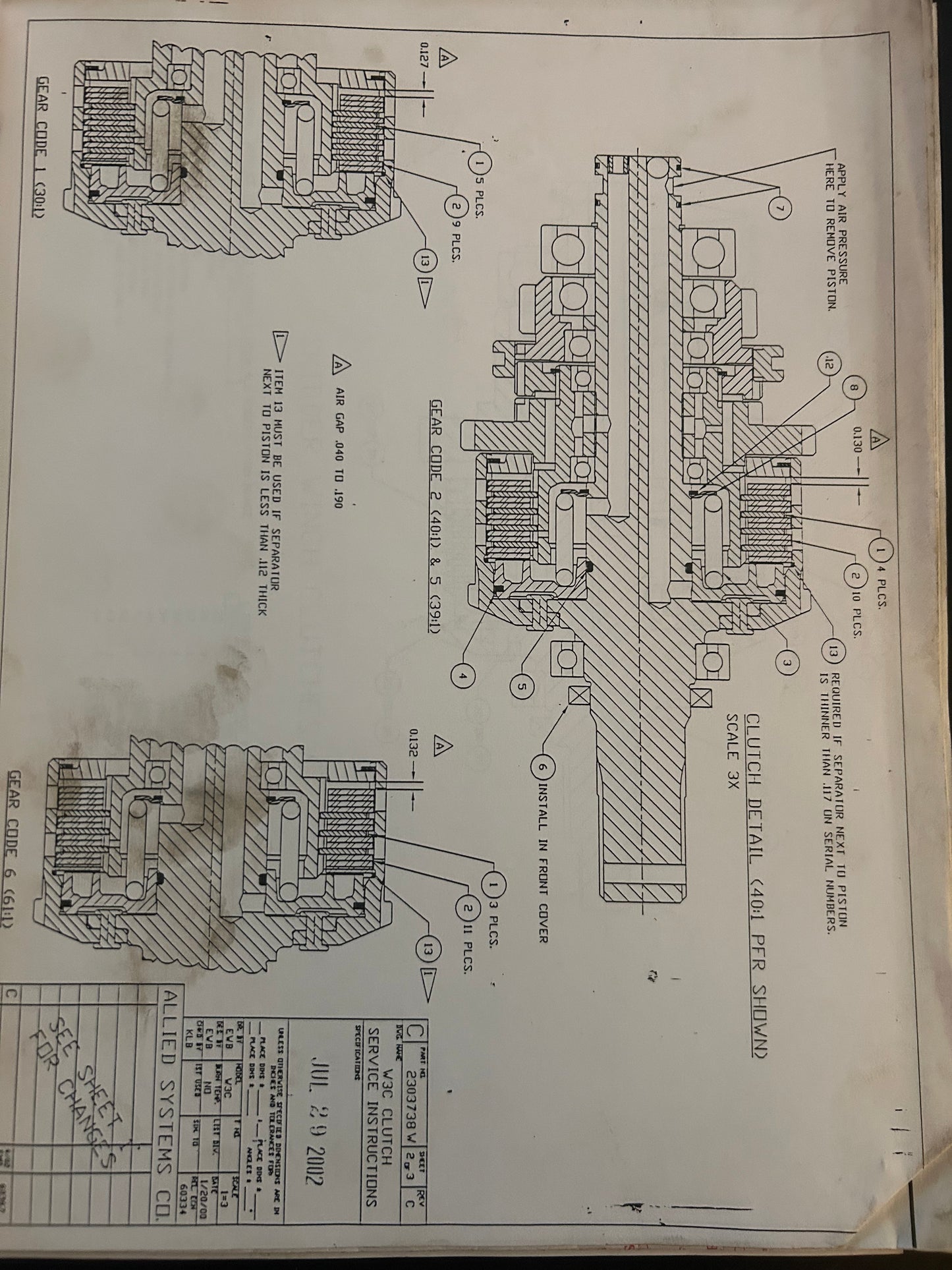 Allied _ W3C Tractor Winch _ Parts Manual