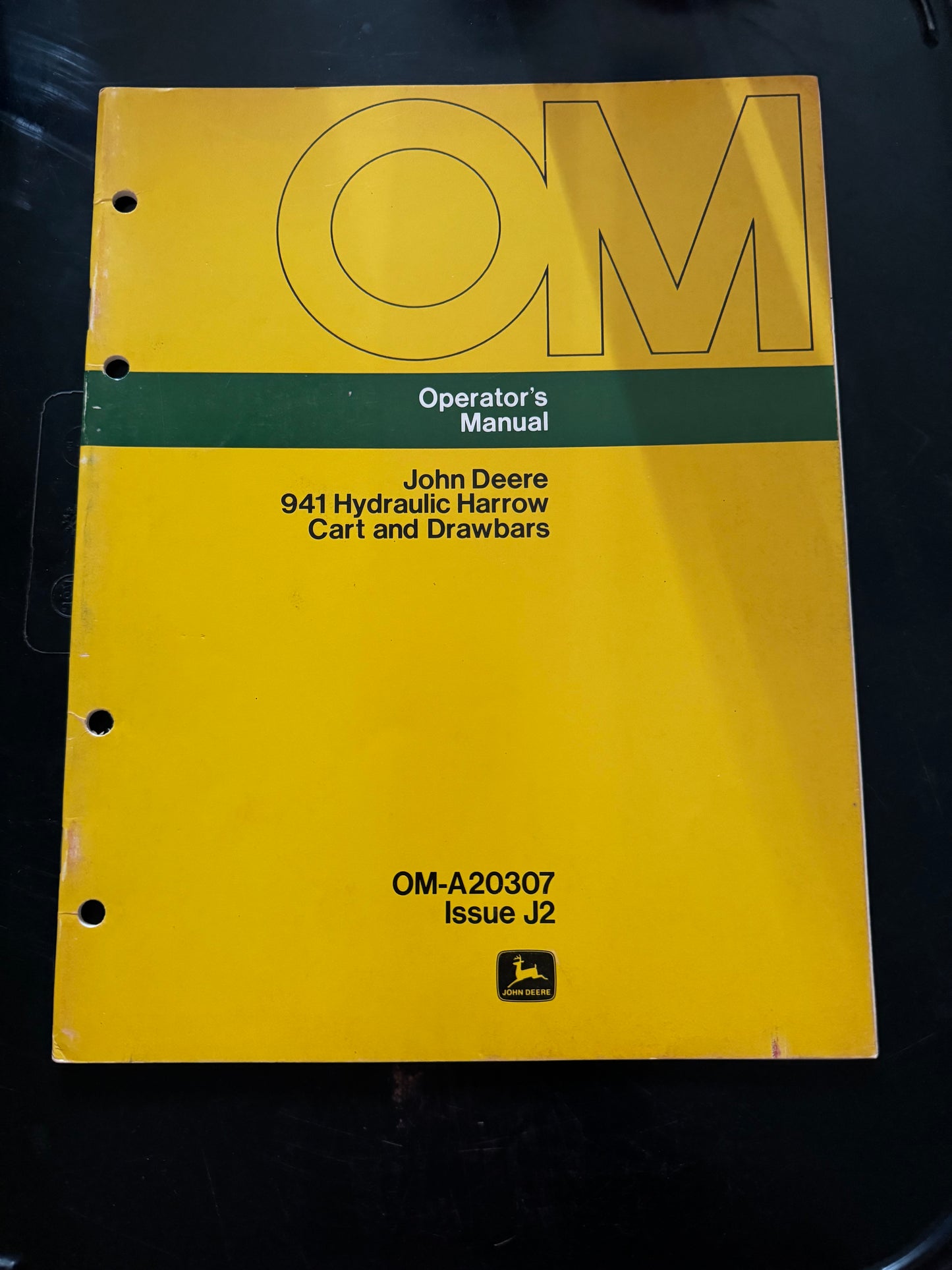 John Deere _ 941 Hydraulic Harrow Cart & Drawbars _ Operator’s Manual OM-A20307 J2