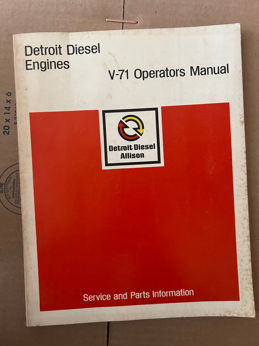 Detroit Diesel _ V-71 _ Operator’s Manual