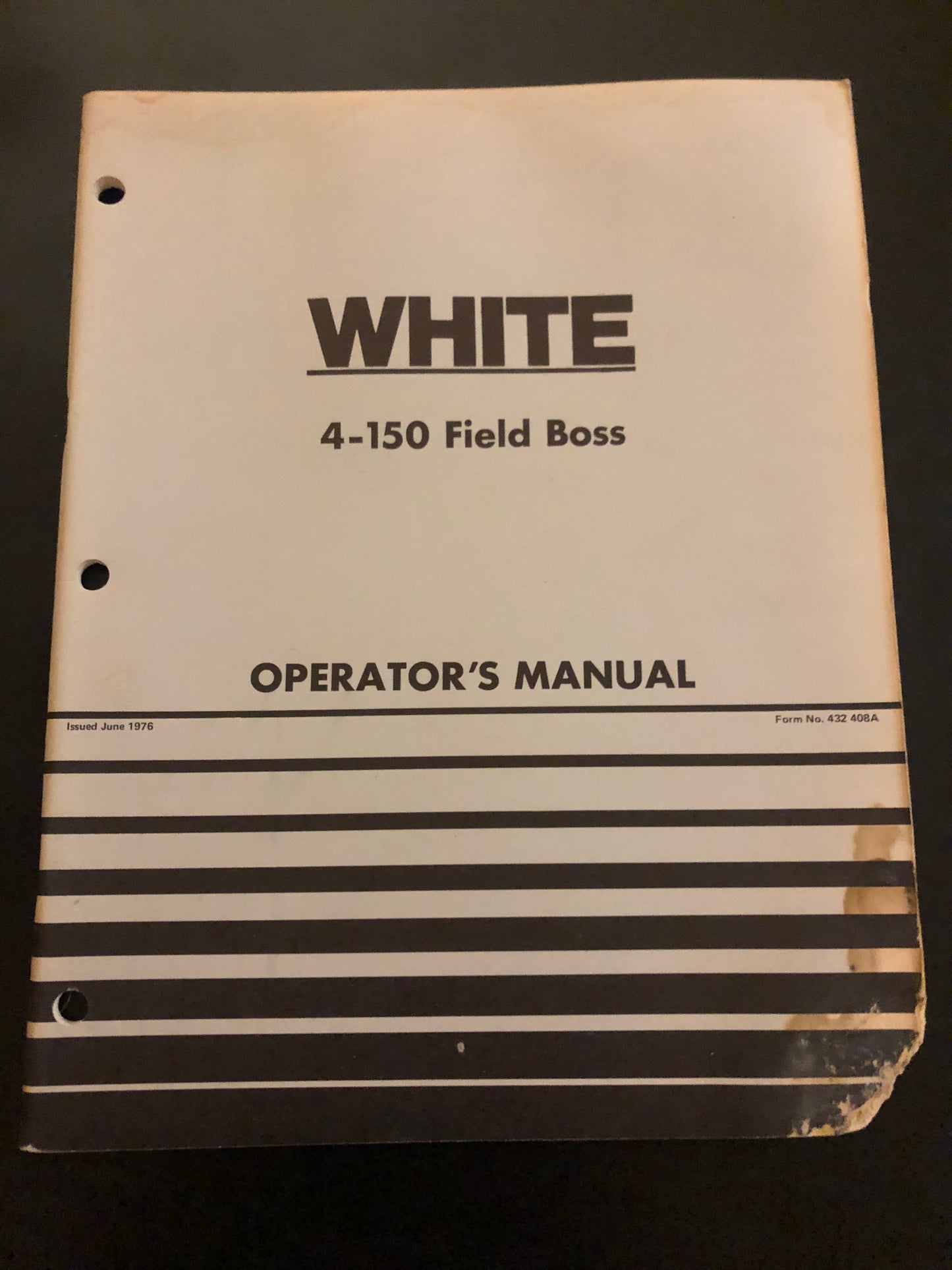 White _ 4-150 Field Boss Tractor _ Operator’s Manual