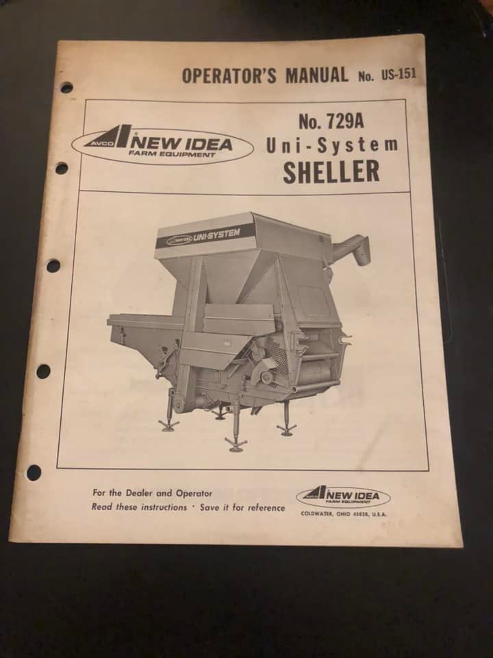 New Idea _ no 729A Uni-Sytem Sheller _ Operator’s Manual