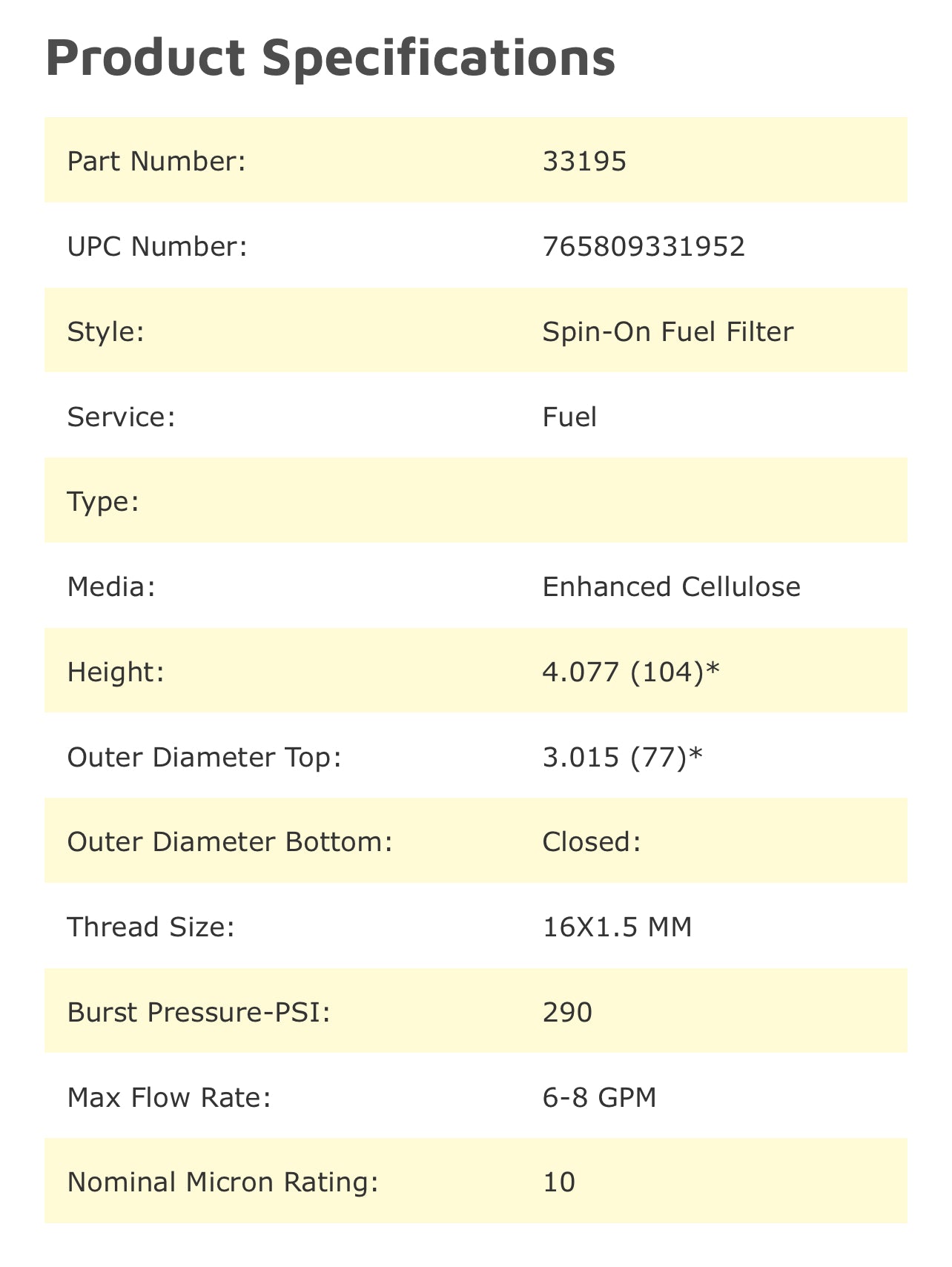 NAPA 3195 Fuel Filter