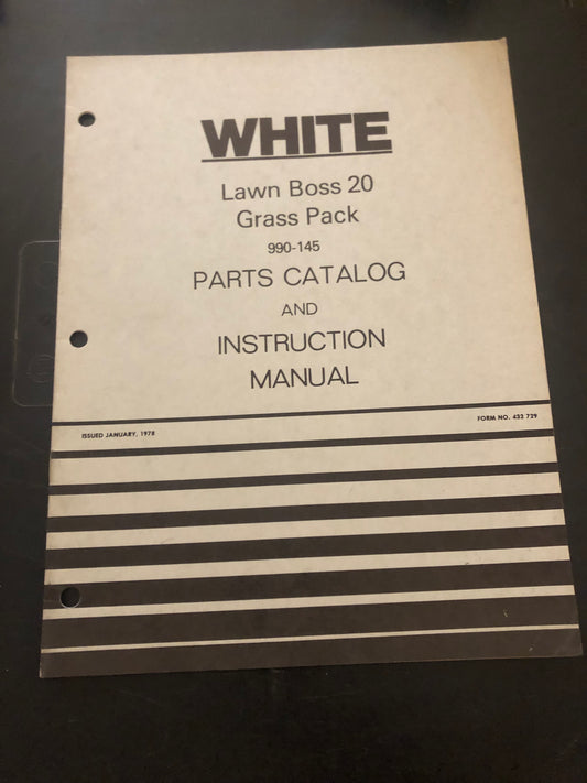 White _ lawn boss 20 Grass Pack _ Parts Catalog & Instruction Manual