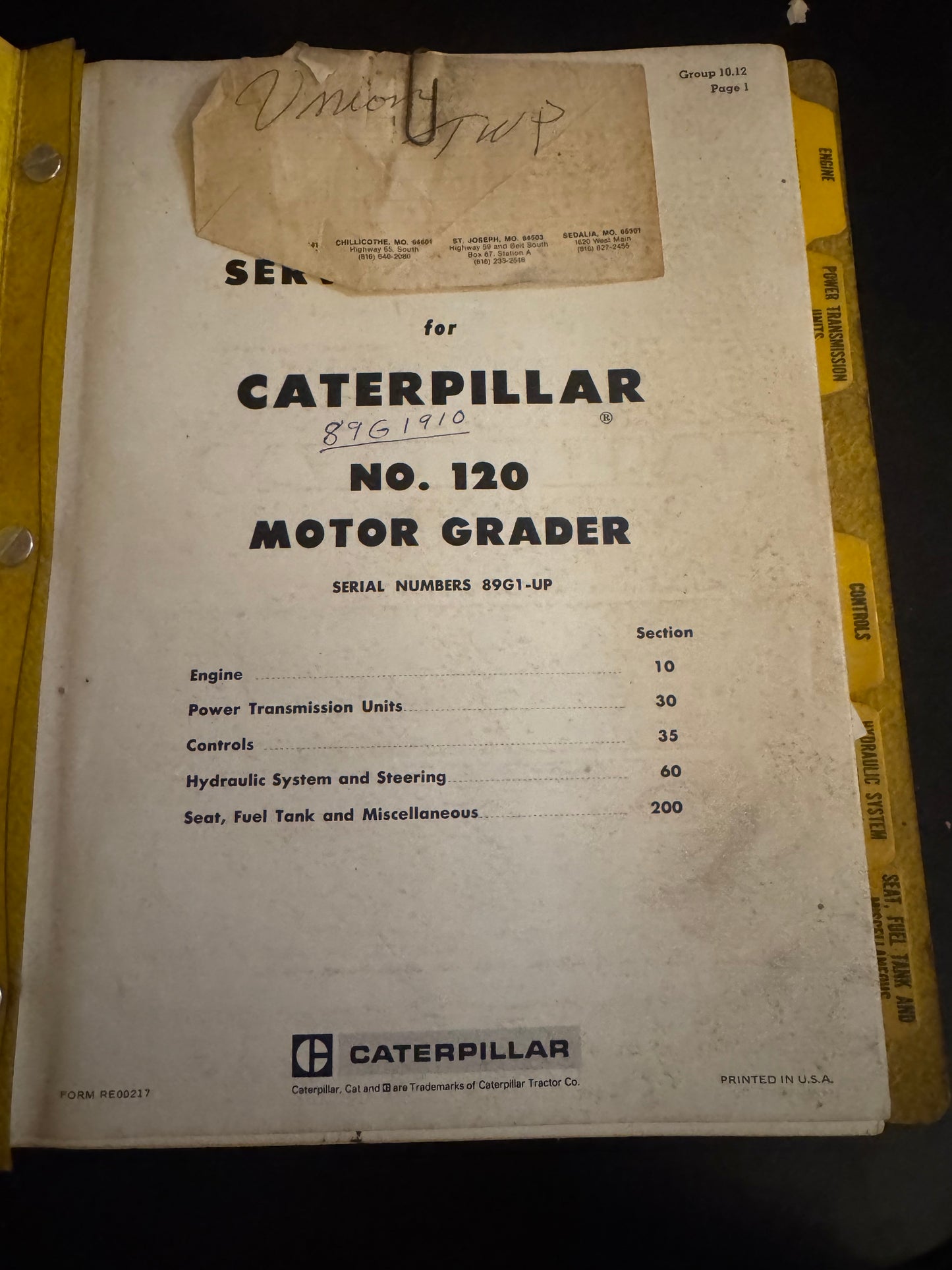 Caterpillar _ 120 Motor Grader _ Service Manual