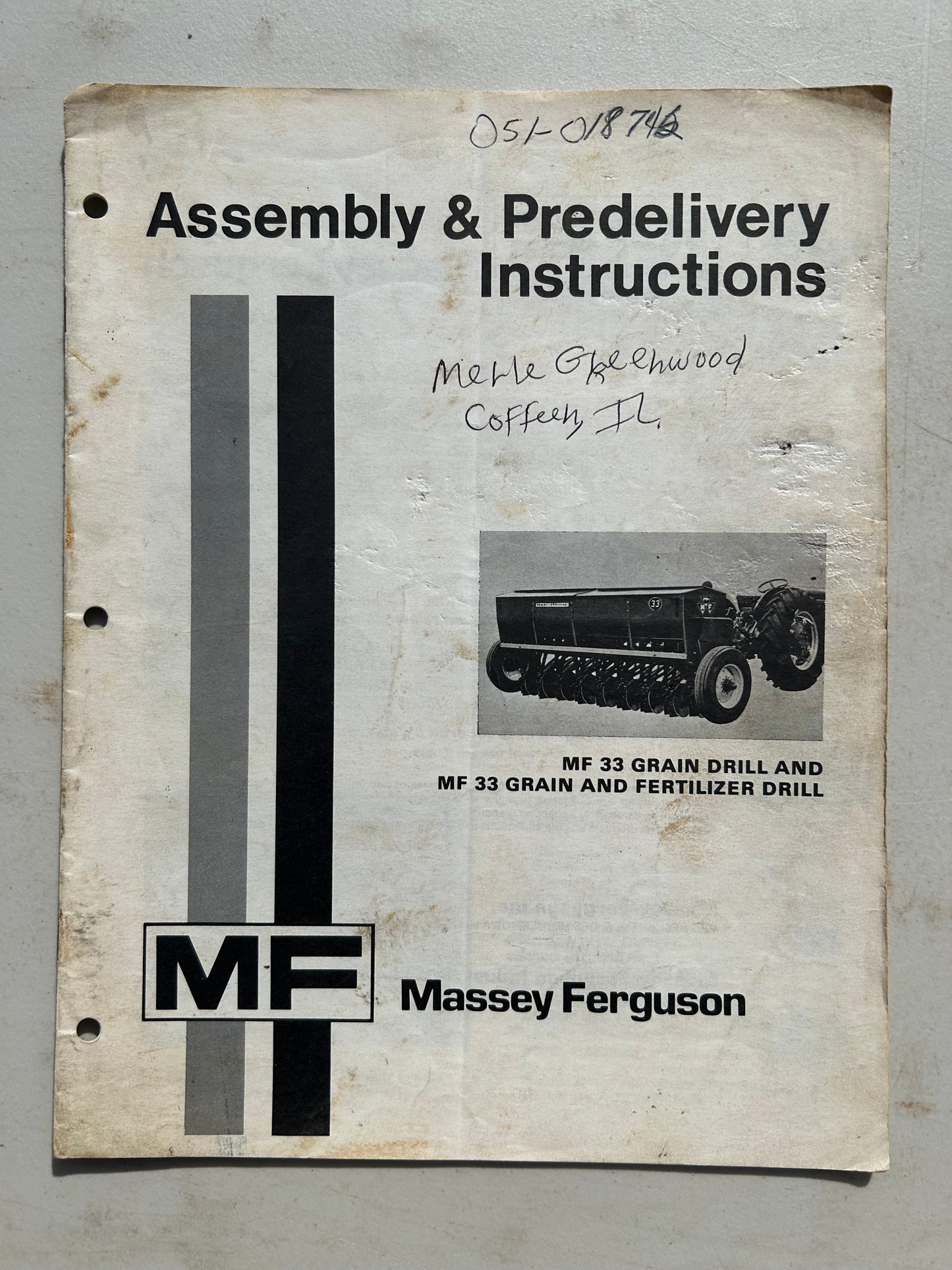 Massey Ferguson MF 33 Grain Drill _ Manuals