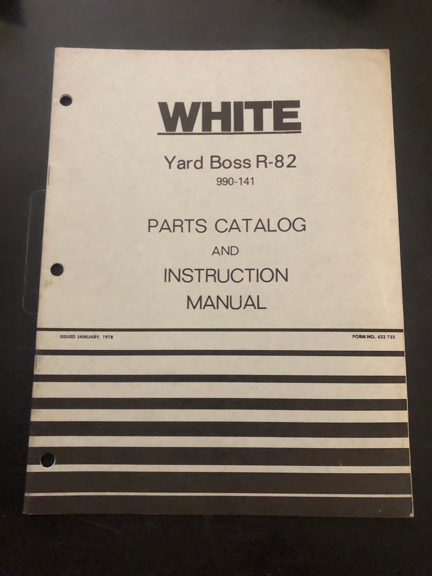 White _ Yard Boss R-82 _ Parts Catalog & Instruction Manual