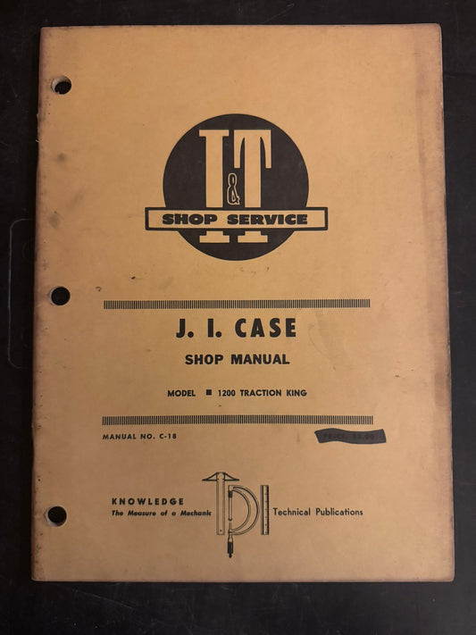 I&T _ JI Case model 1200 Traction King _ Shop Manual C-18