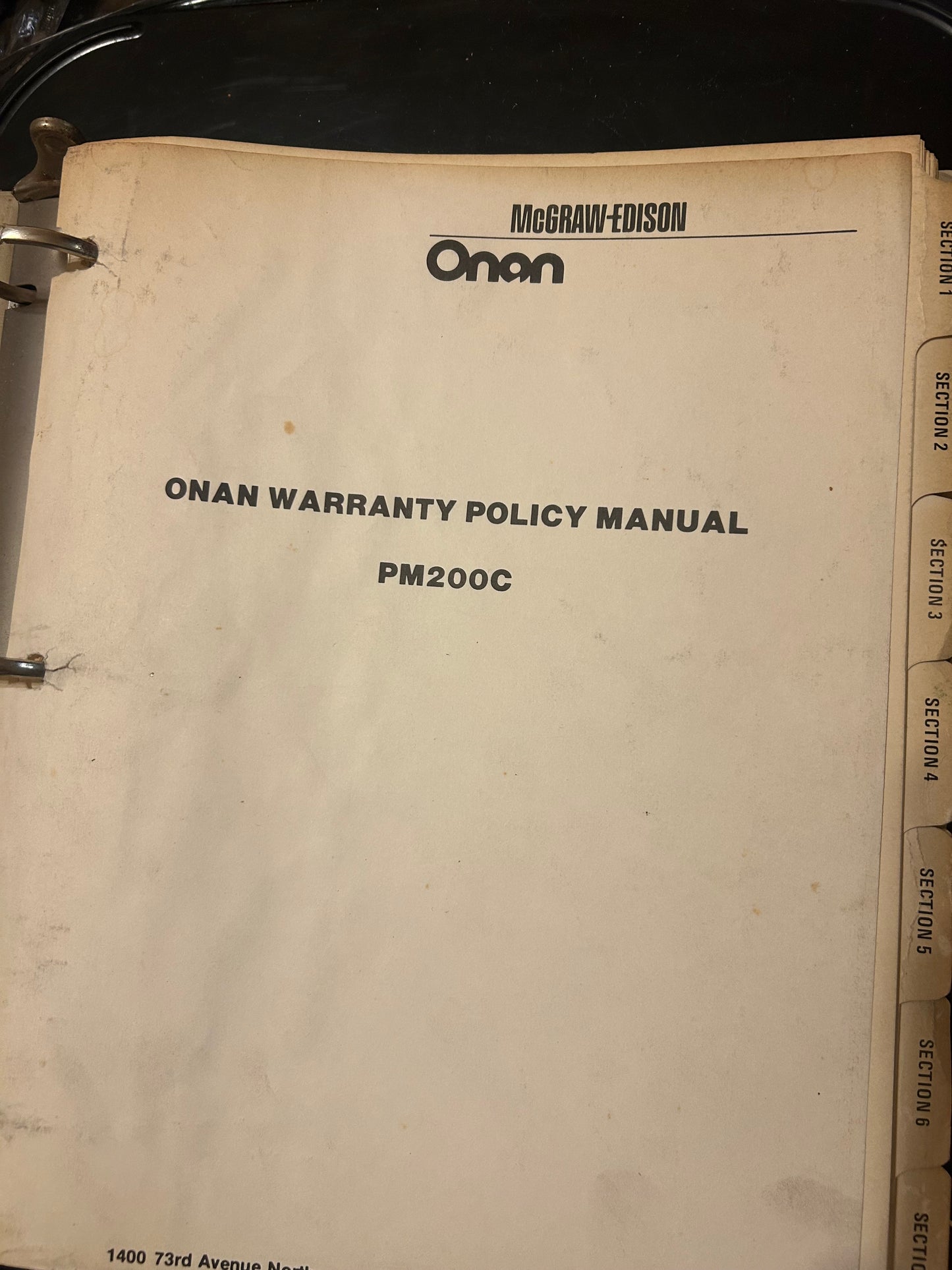 McGraw Edison _ Onan Warranty Policy Manual _ PM200C