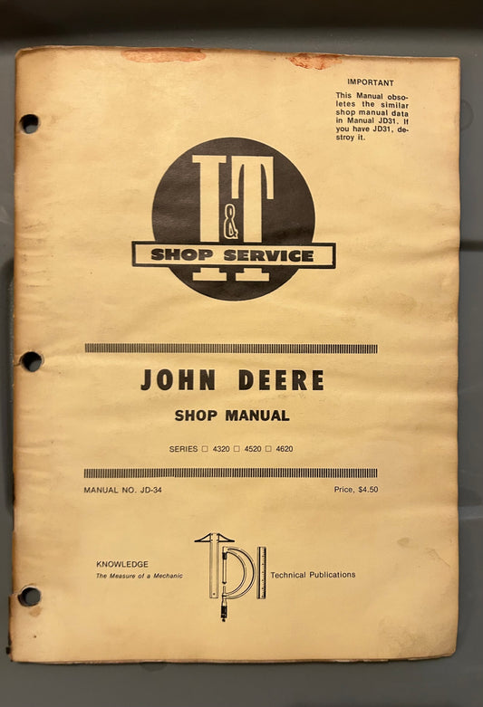 John Deere Series 4320, 4520 &4620 _ JD-34 _ I&T Shop Manual