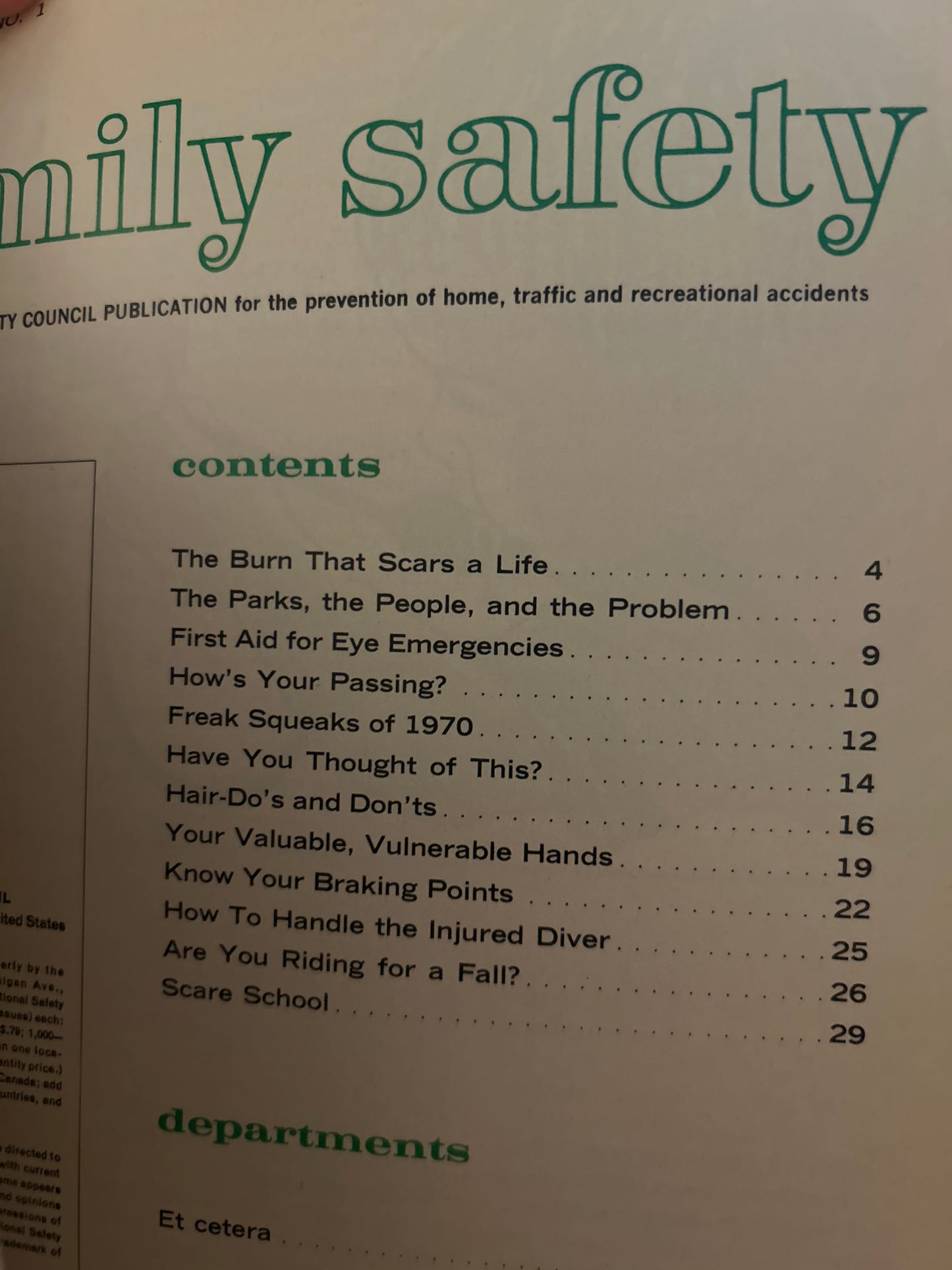 Vintage Magazine _ family safety _ Spring 1971