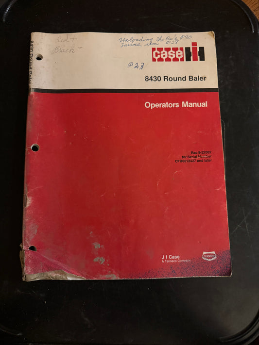 Case IH _ 8430 Round Baler _ Operator’s Manual
