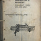 Sperry New Holland _ RolaBar Rake 256 - 258 - 260 - 258H - 260H _ Operator's Manual
