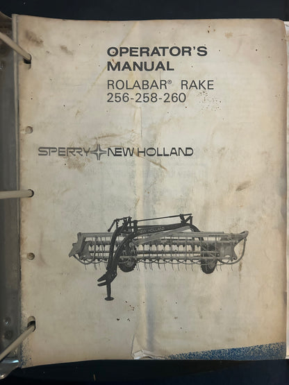Sperry New Holland _ RolaBar Rake 256 - 258 - 260 - 258H - 260H _ Operator's Manual