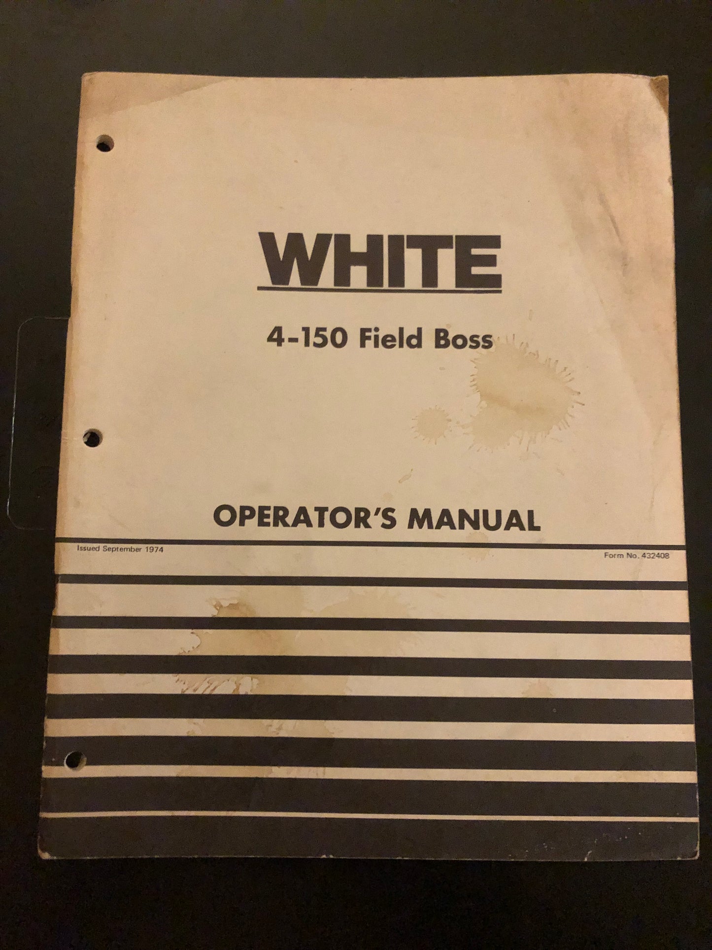 White _ 4-150 Field Boss Tractor _ Operator’s Manual