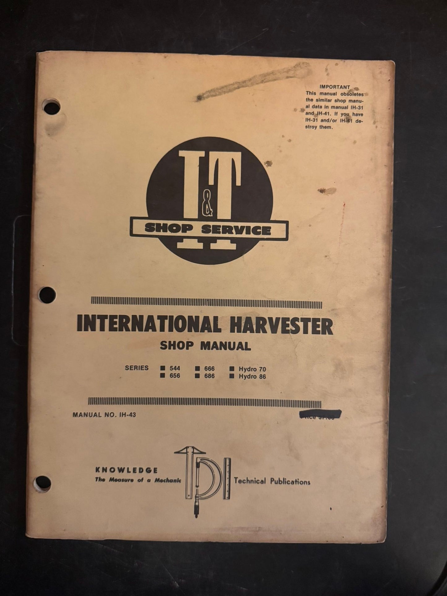 I&T _ International Harvester series 544, 656, 666, 686, Hydro 70 & Hydro 86 _ Shop Manual IH-43