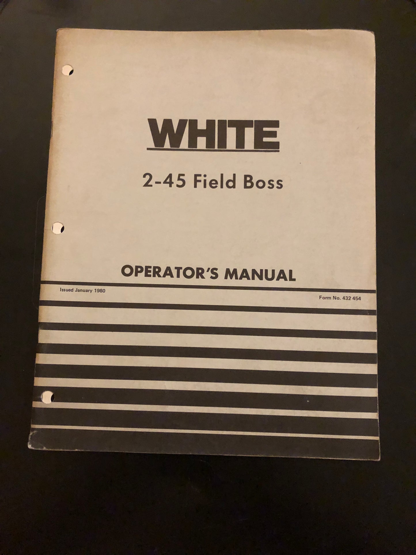 White _ 2-45 field boss tractor _ Operator’s Manual