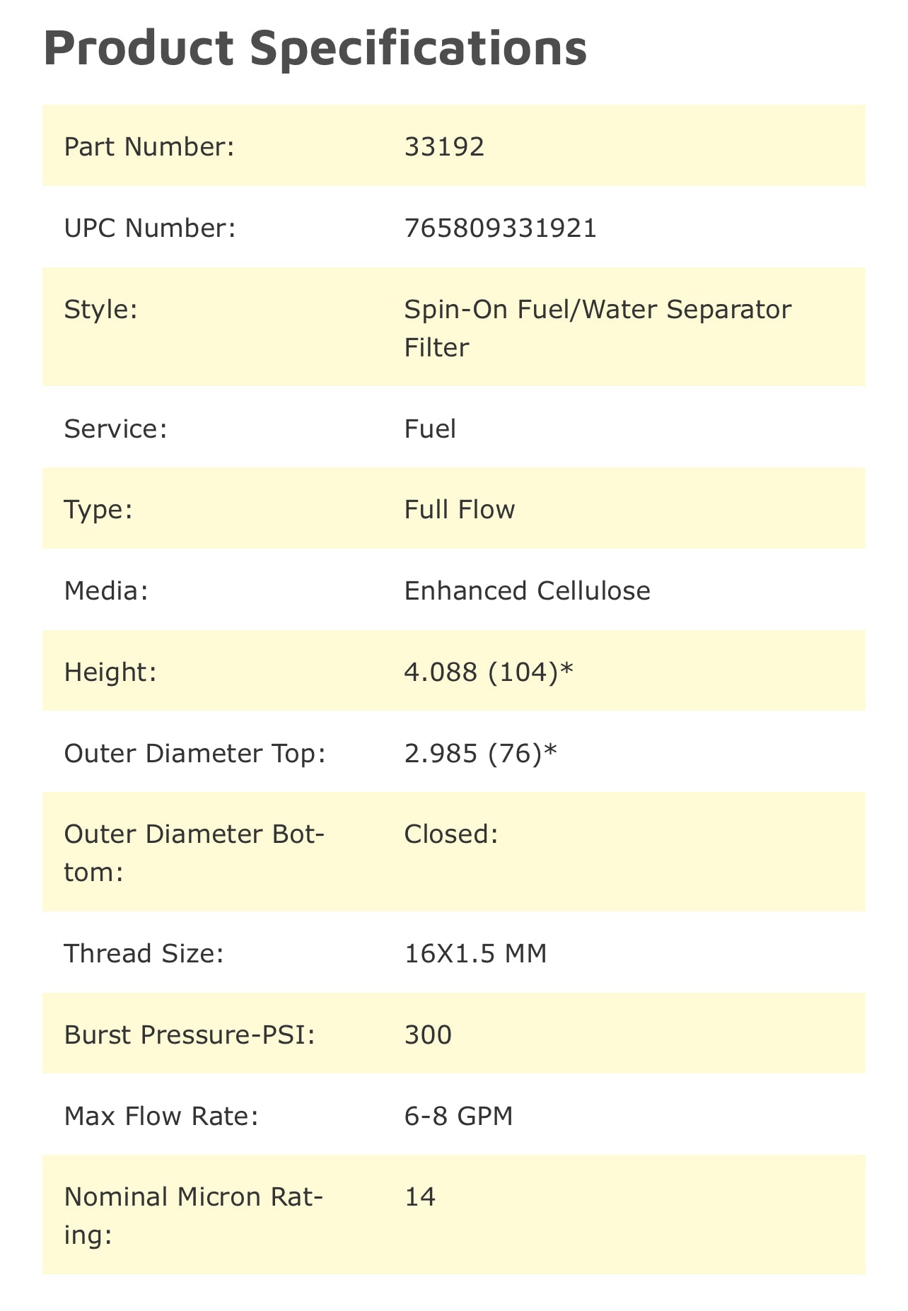 NAPA 3192 Fuel Filter