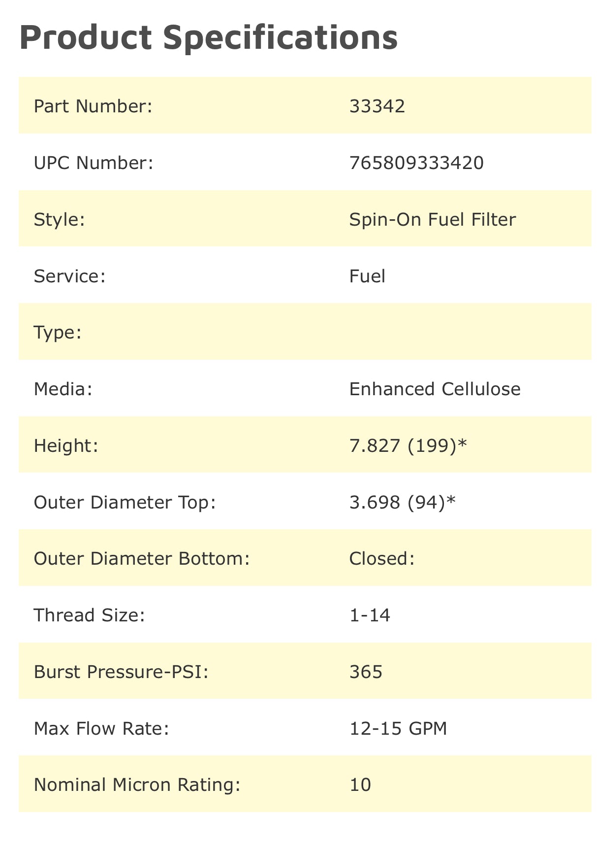 NAPA 3342 Fuel Filter