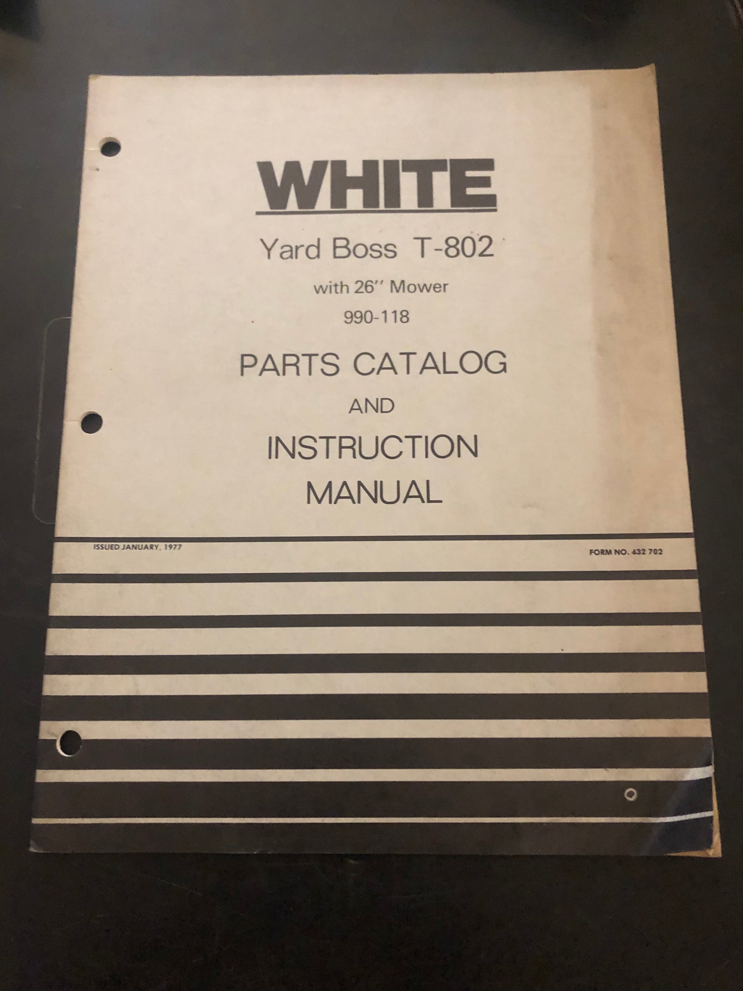 White _ Yard Boss T-802 _ Parts Catalog & Instruction Manual