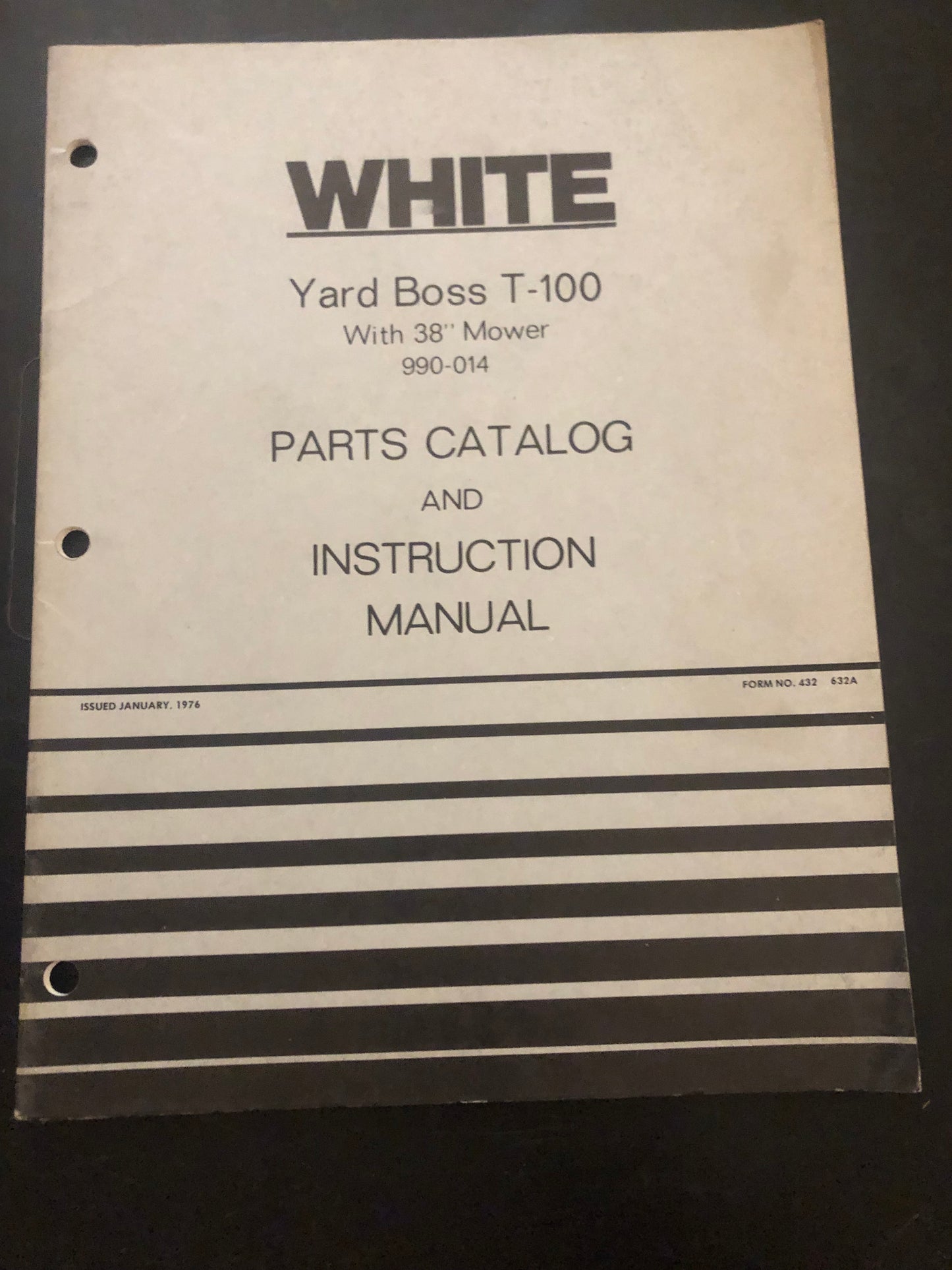 White _ Yard Boss T-100 _ Parts Catalog & Instruction Manual