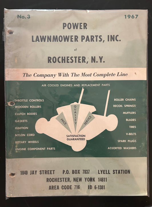 POWER LAWNMOWER PARTS _ AIR COOLED ENGINES & REPLACEMENT PARTS _ No 3 - 1967