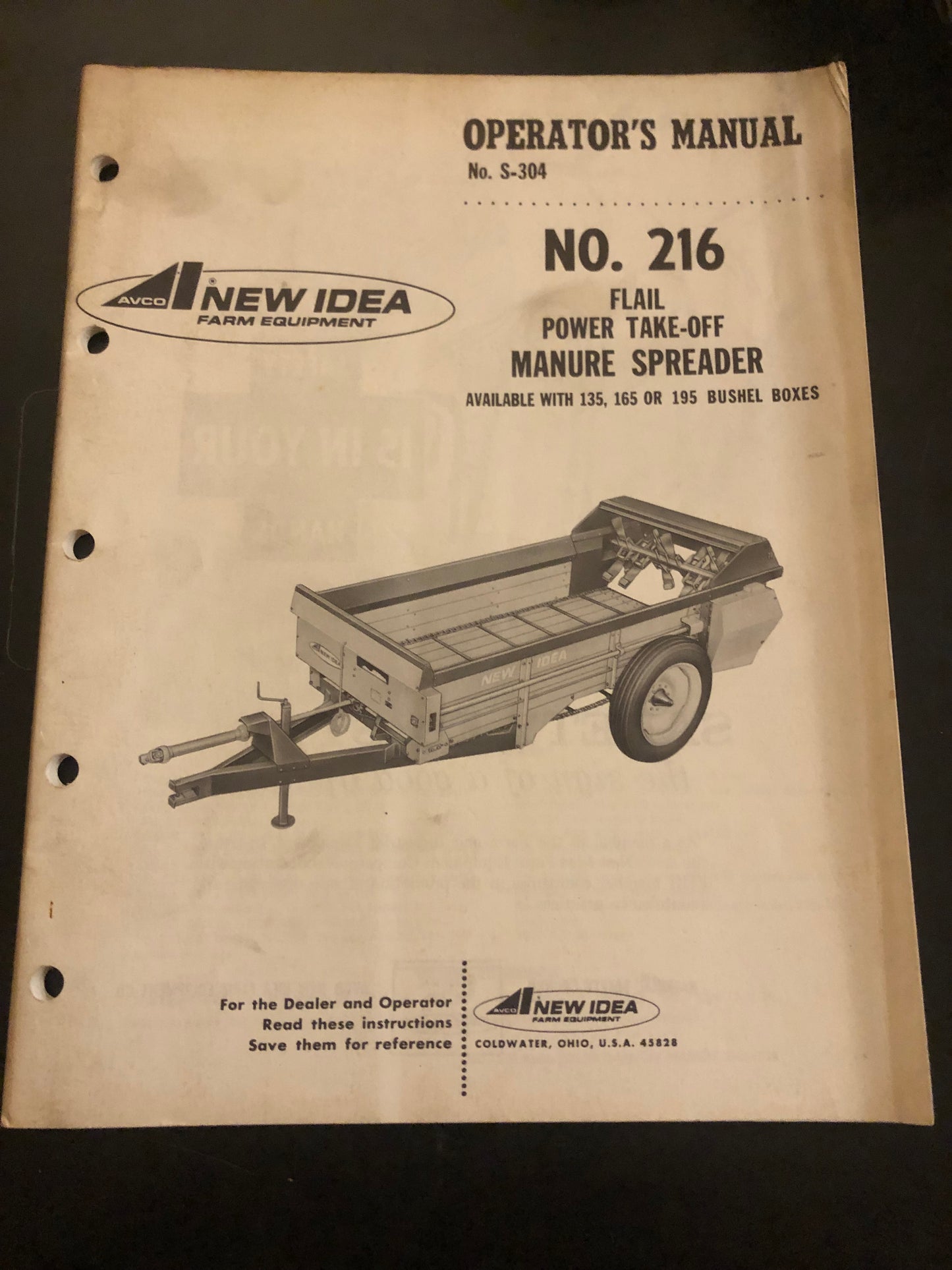 New Idea _ no 216 flail power take-off Manure Spreader _ Operator’s Manual