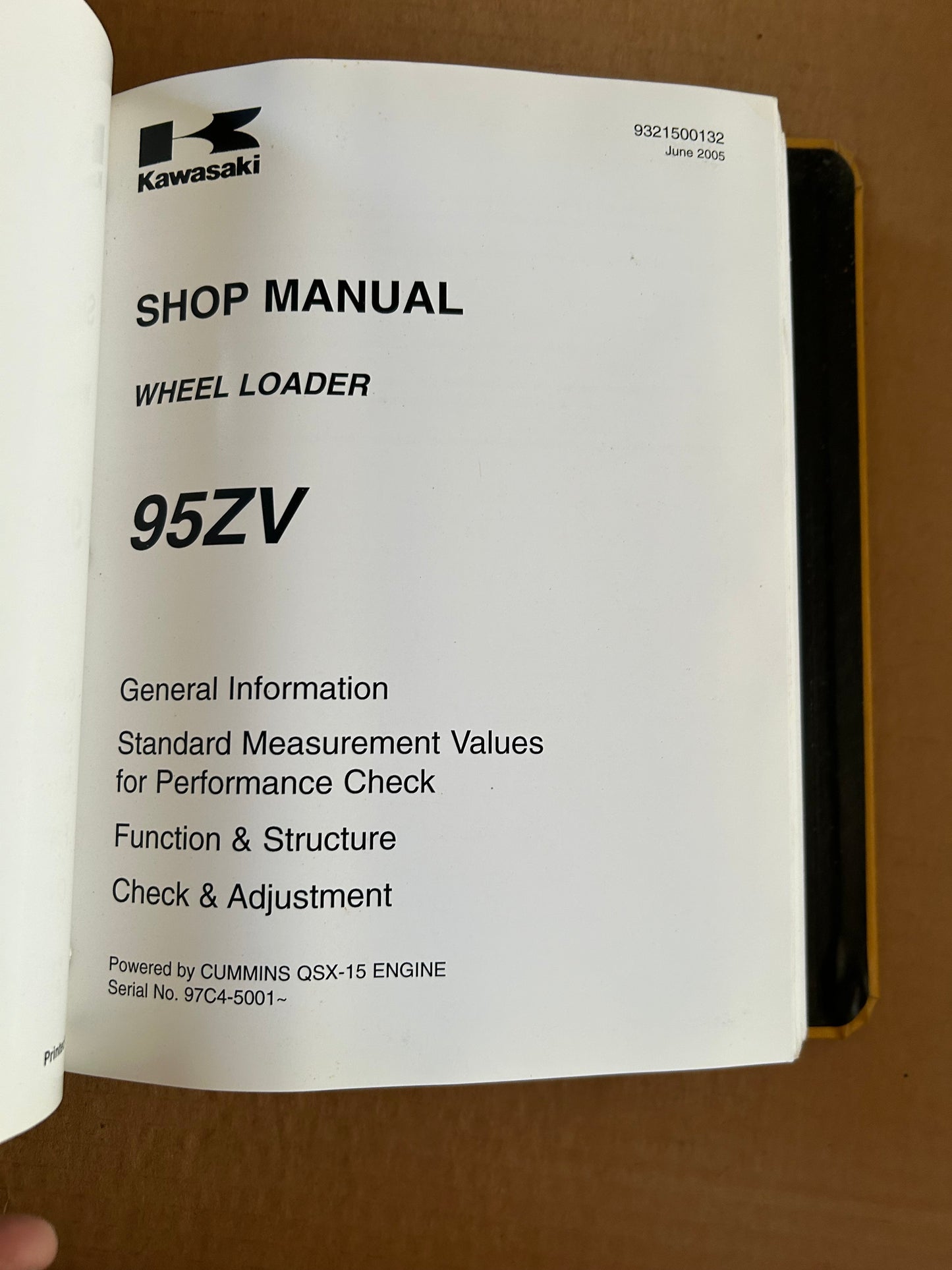 Kawasaki _ 95ZV Wheel Loader _ Binder