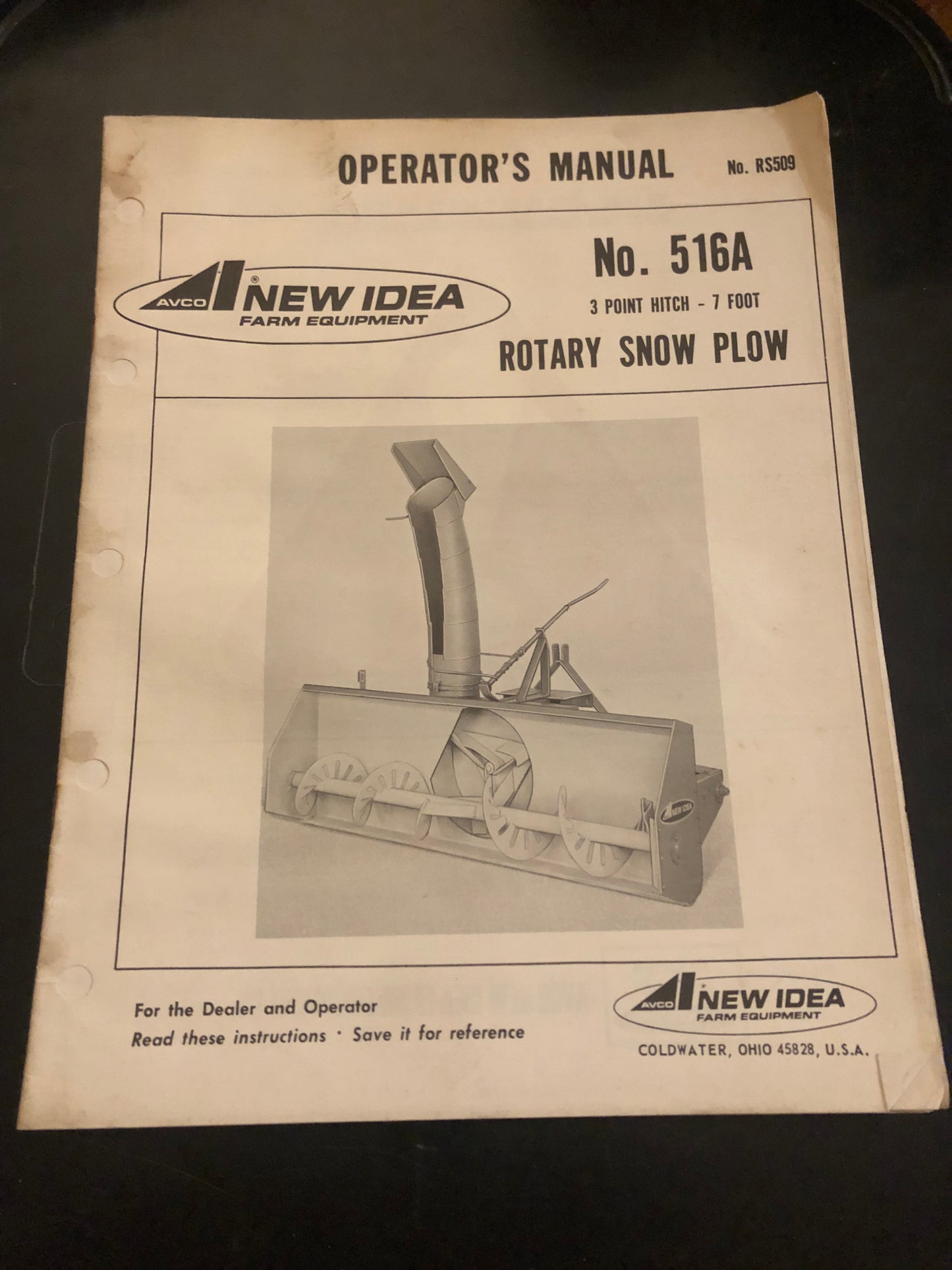 New Idea _ no 516A Rotary Snow Plow _ Operator’s Manual