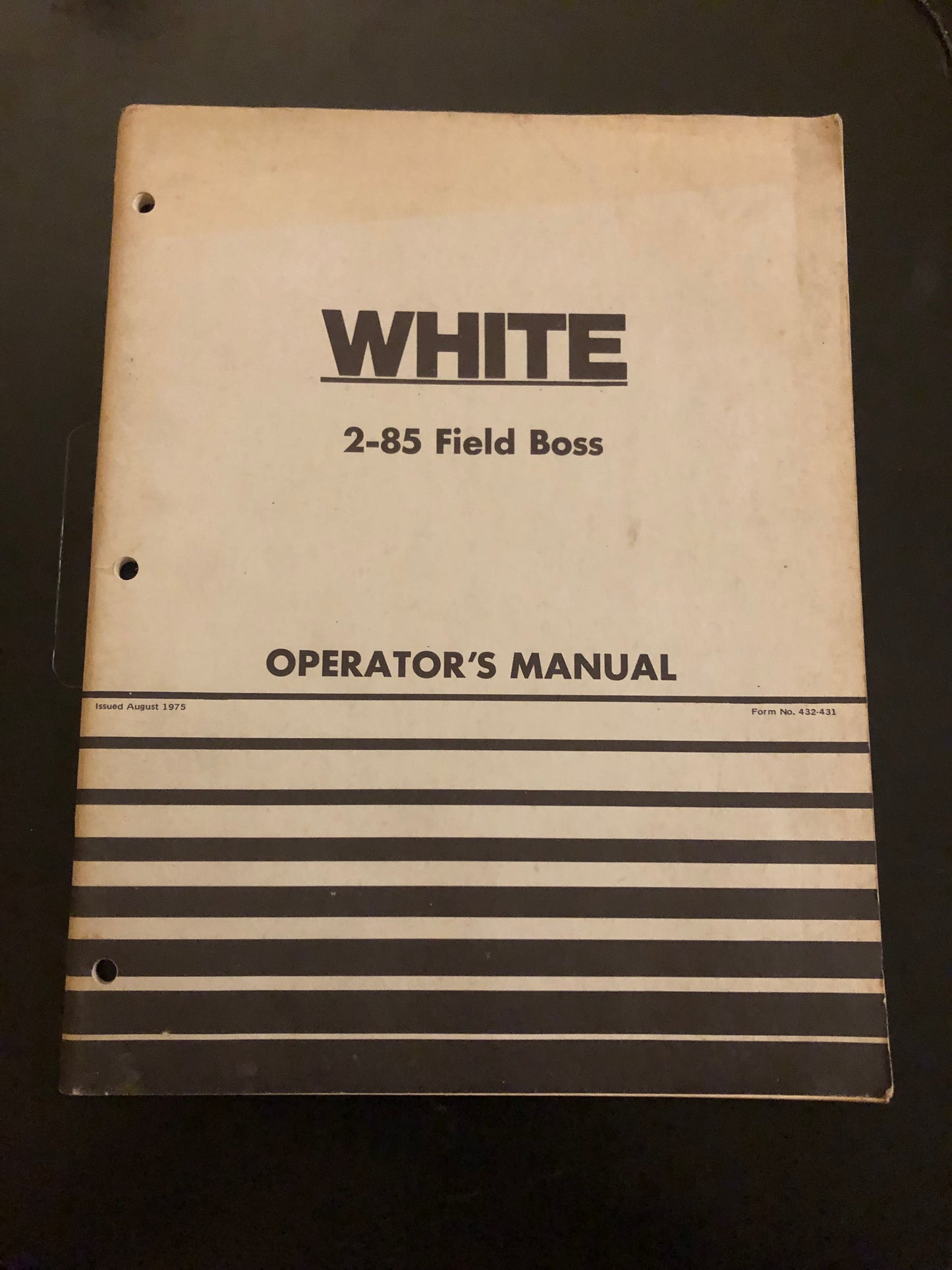 White _ 2-85 field boss tractor _ Operator’s Manual