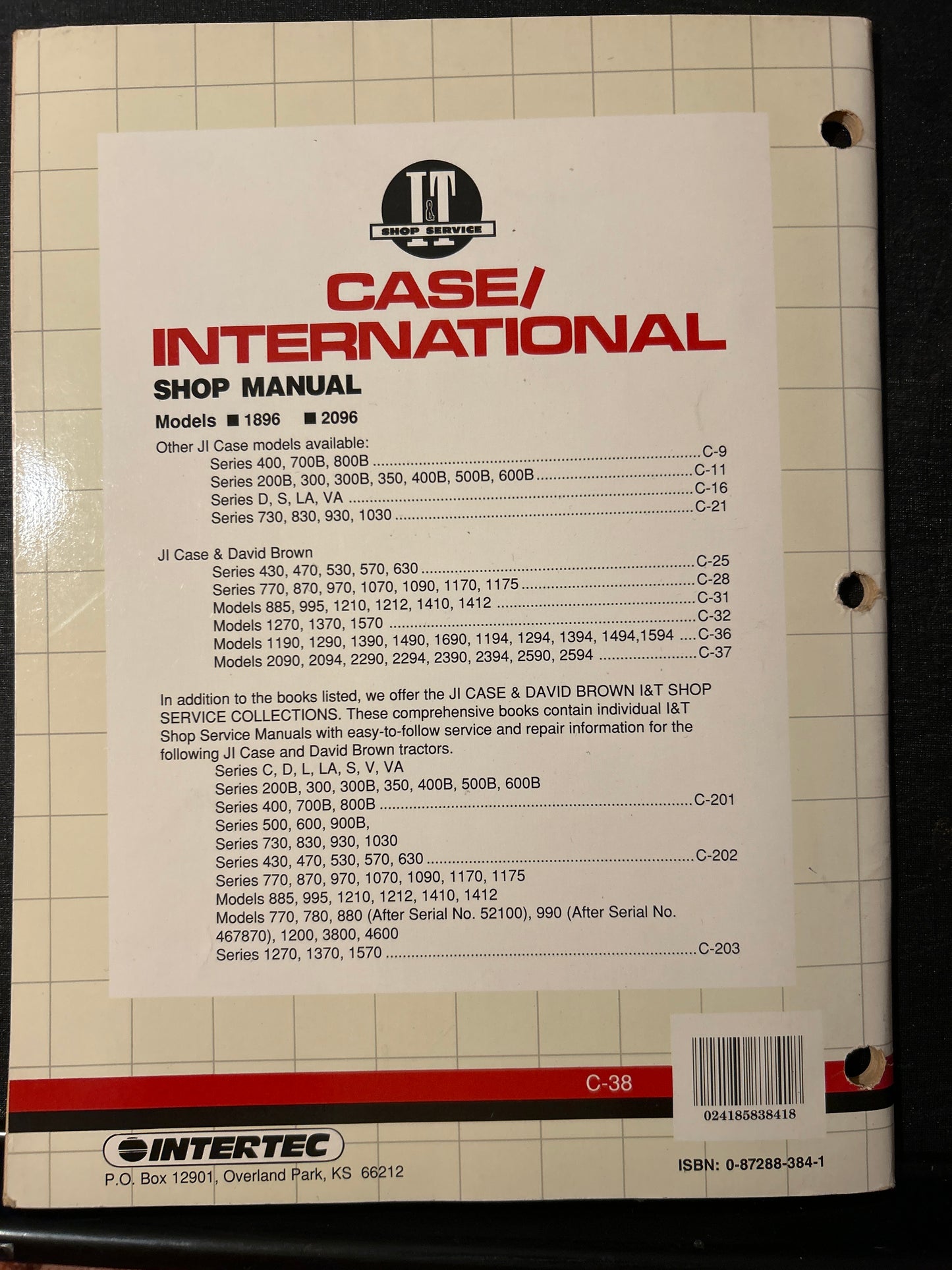 I&T _ Case/International Models 1896 & 2096 _ Shop Manual C-38