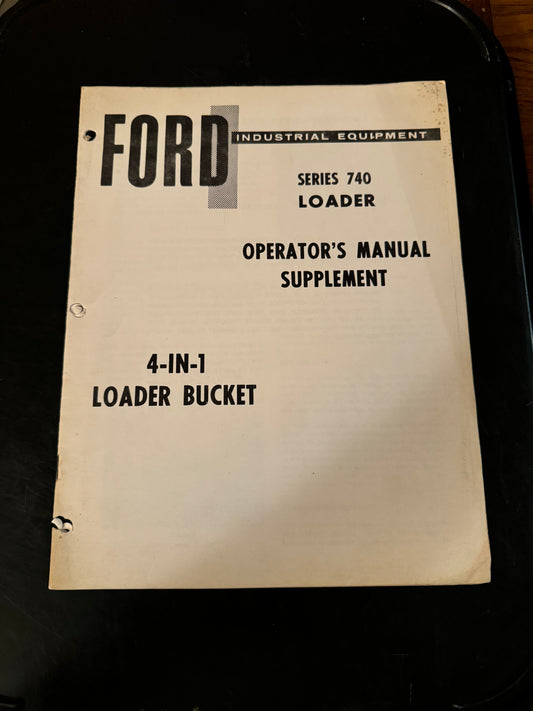 Ford _ series 740 Loader 4-in-1 bucket _ Operator’s Manual Supplement