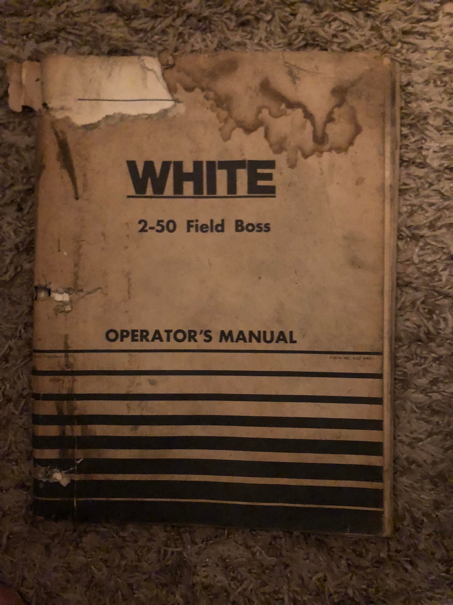 White _ 2-50 Field Boss _ Operator’s manual