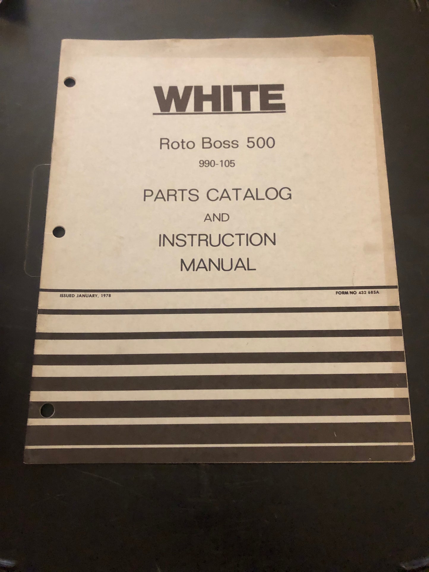 White _ Roto Boss 500 _ Parts Catalog & Instruction Manual