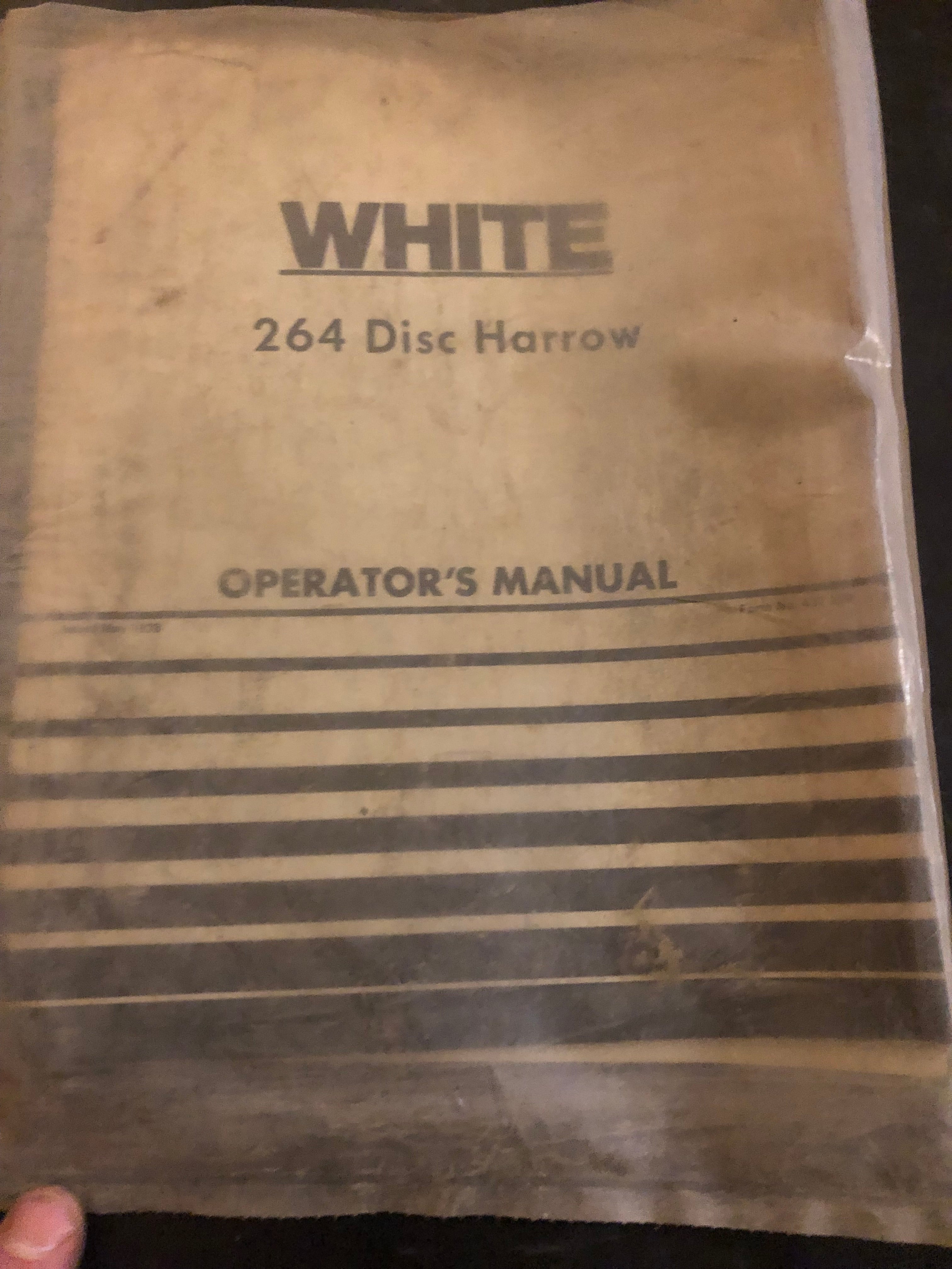 Operator Disc White _ 264 disc harrow _ Operator’s Manual – Carmichael's Garage