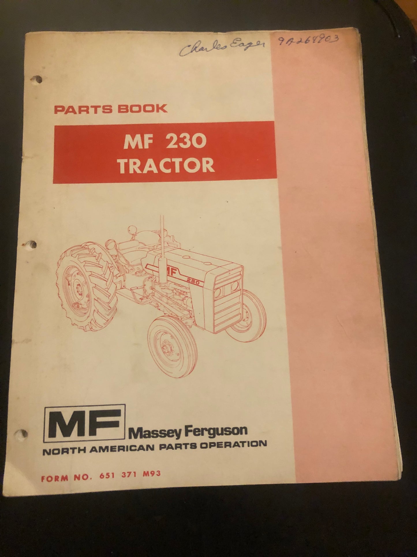 Massey Ferguson _ MG 230 Tractor _ Parts Book