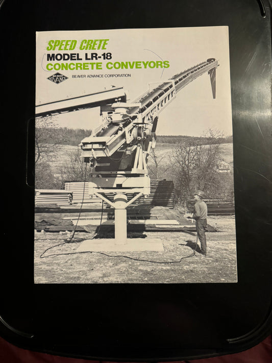 Speed Crete _ model LR-18 Concrete Conveyors