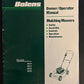 Bolens _ Mulching Mowers model 8624, 8628, 8654, 8655 & 8655 _ Owner/Operator Manual with Parts Catalog