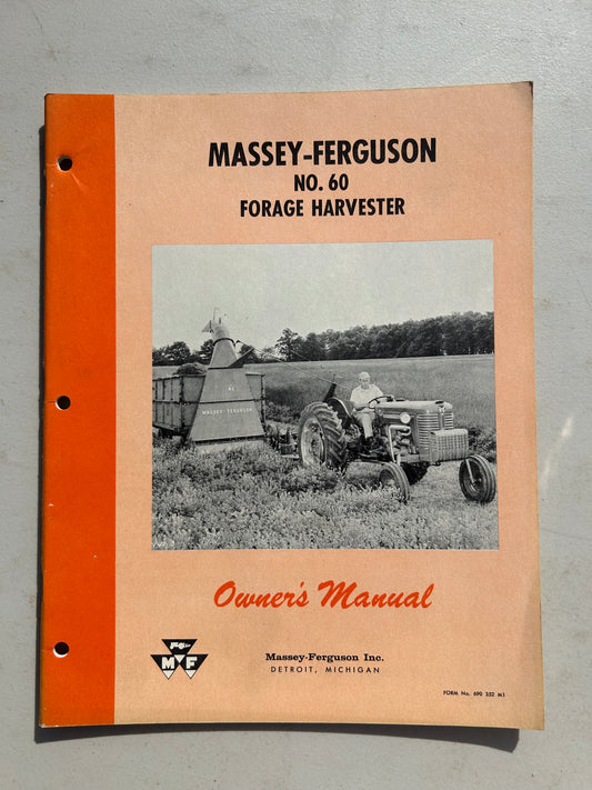 Massey Ferguson MF 60 Forage Harvester _ Owner’s Manual