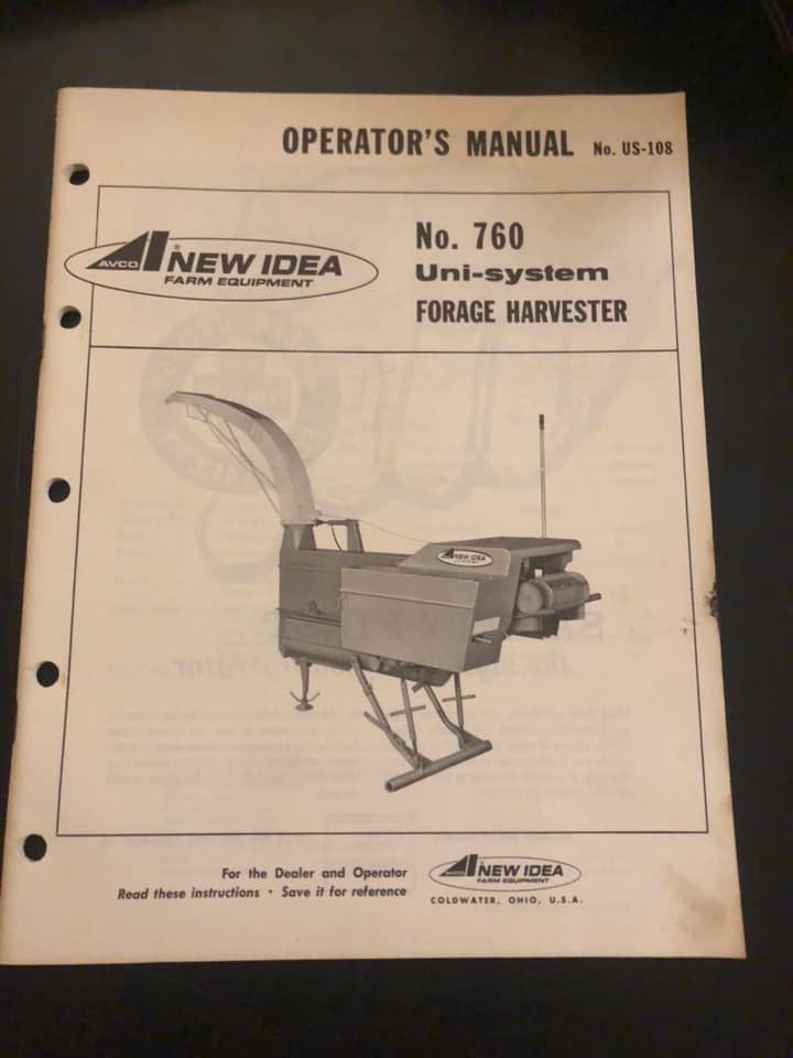 New Idea _ no 760 Uni-system Forage Harvester _ Operator’s Manual