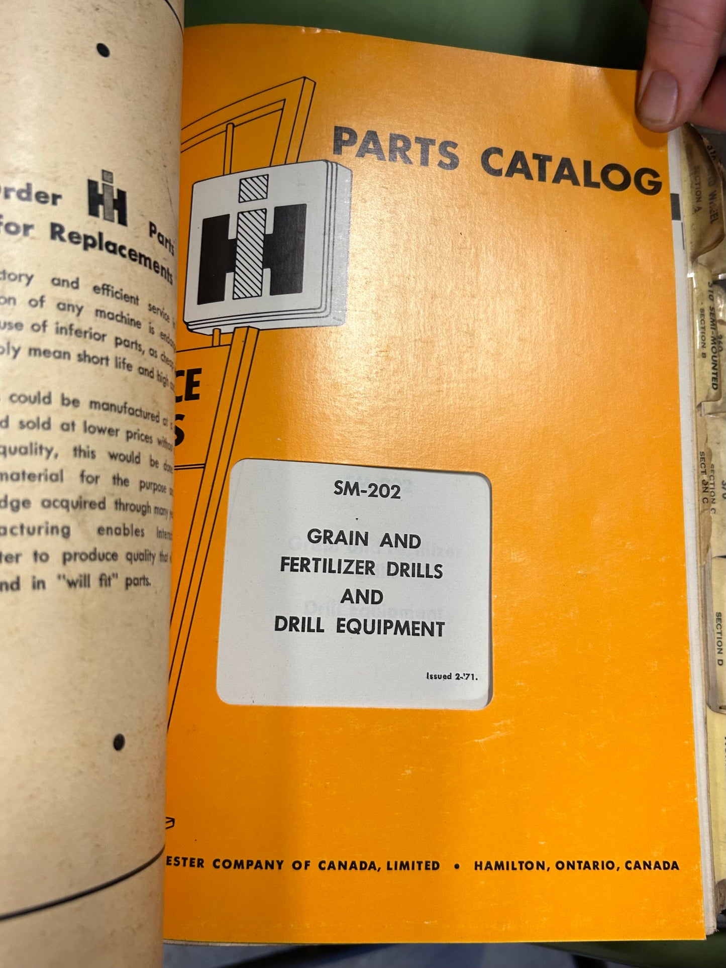 IH _ Grain and Fertilizer Drills & Drill Equipment _ Parts Catalog SM-202