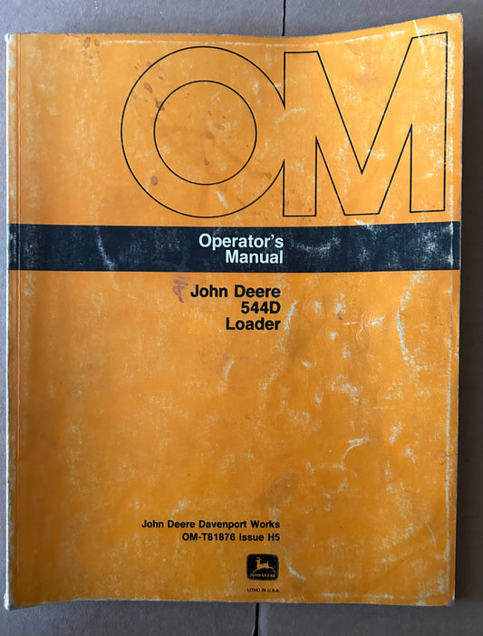 John Deere _ 544D Loader _ Operators Manual OM-T81876 H5
